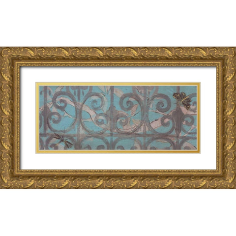 . Gold Ornate Wood Framed Art Print with Double Matting by Haynes, Smith