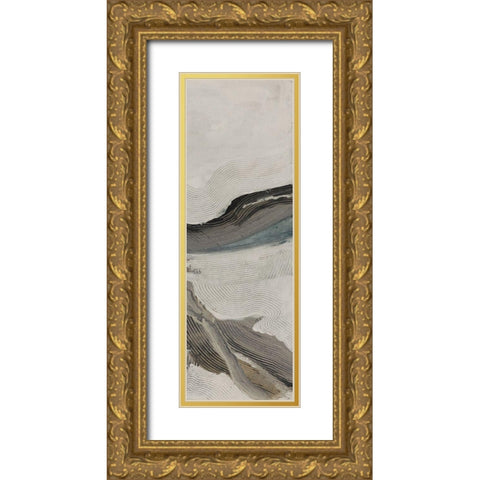 Down Streem Flow 3 Gold Ornate Wood Framed Art Print with Double Matting by Haynes, Smith