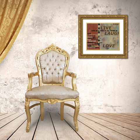 . Gold Ornate Wood Framed Art Print with Double Matting by Haynes, Smith