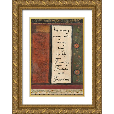 . Gold Ornate Wood Framed Art Print with Double Matting by Haynes, Smith