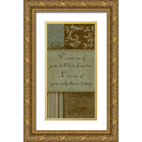. Gold Ornate Wood Framed Art Print with Double Matting by Haynes, Smith
