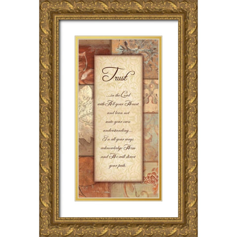 . Gold Ornate Wood Framed Art Print with Double Matting by Haynes, Smith