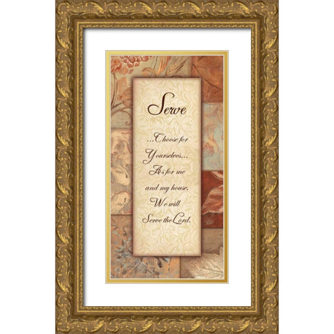 . Gold Ornate Wood Framed Art Print with Double Matting by Haynes, Smith