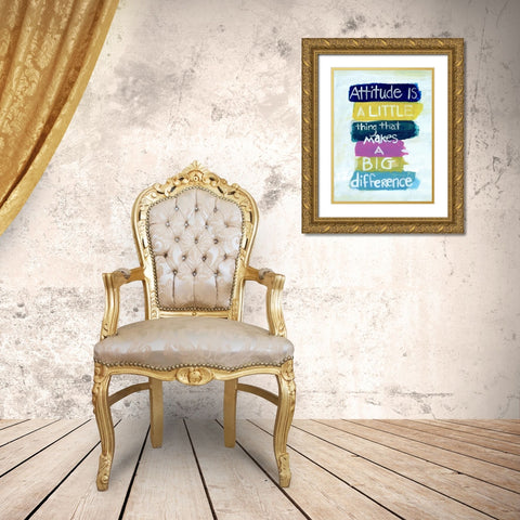 Attitude Gold Ornate Wood Framed Art Print with Double Matting by Haynes, Smith