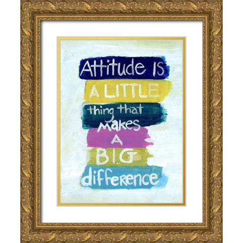 Attitude Gold Ornate Wood Framed Art Print with Double Matting by Haynes, Smith