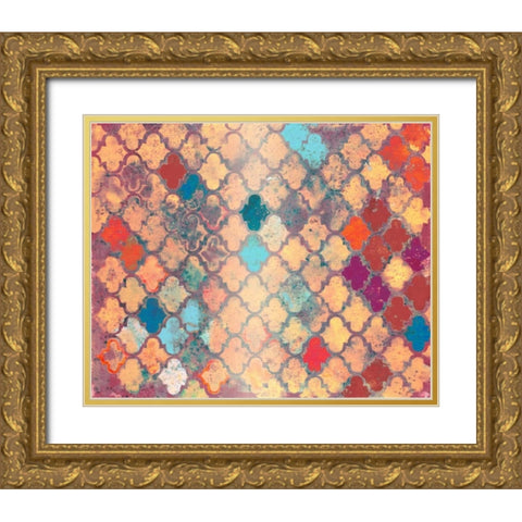 Turning Warm Gold Ornate Wood Framed Art Print with Double Matting by Haynes, Smith