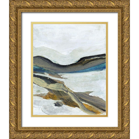 Two Flows Gold Ornate Wood Framed Art Print with Double Matting by Haynes, Smith
