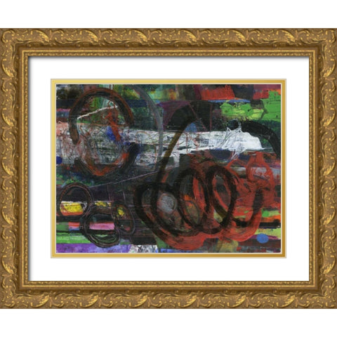Roadway Crash Gold Ornate Wood Framed Art Print with Double Matting by Haynes, Smith