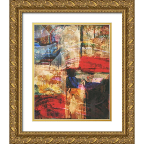Patches Galore Gold Ornate Wood Framed Art Print with Double Matting by Haynes, Smith