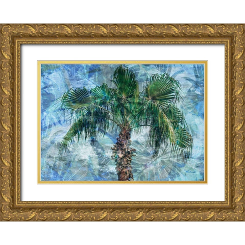 Green Palm Sunday Gold Ornate Wood Framed Art Print with Double Matting by Haynes, Smith