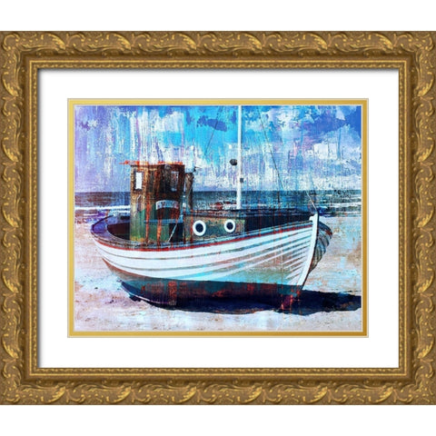 Deep Boating 1 Gold Ornate Wood Framed Art Print with Double Matting by Haynes, Smith