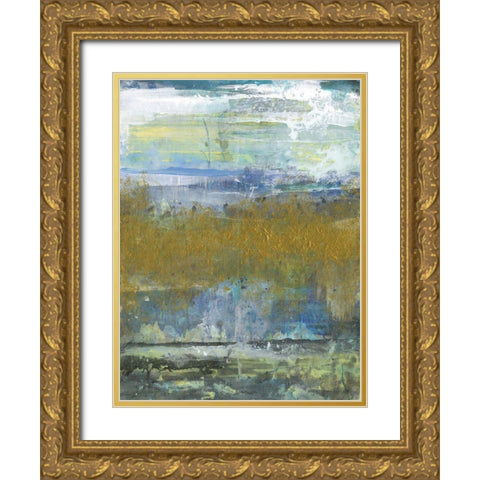 Golden Stream Gold Ornate Wood Framed Art Print with Double Matting by Haynes, Smith