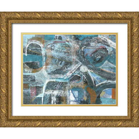 Bronze Highways Gold Ornate Wood Framed Art Print with Double Matting by Haynes, Smith