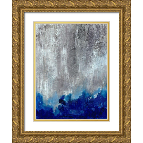 Ocean Waves Gold Ornate Wood Framed Art Print with Double Matting by Haynes, Smith