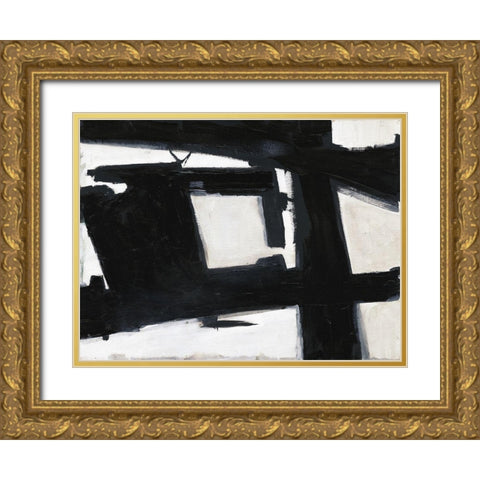 Shadow Streaks 1 Gold Ornate Wood Framed Art Print with Double Matting by Haynes, Smith