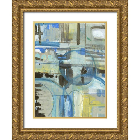 Angular Science Fiction Gold Ornate Wood Framed Art Print with Double Matting by Haynes, Smith