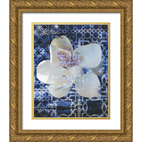 Structured Sea 3 Gold Ornate Wood Framed Art Print with Double Matting by Haynes, Smith