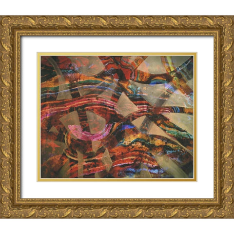 Trippy Vines 1 Gold Ornate Wood Framed Art Print with Double Matting by Haynes, Smith