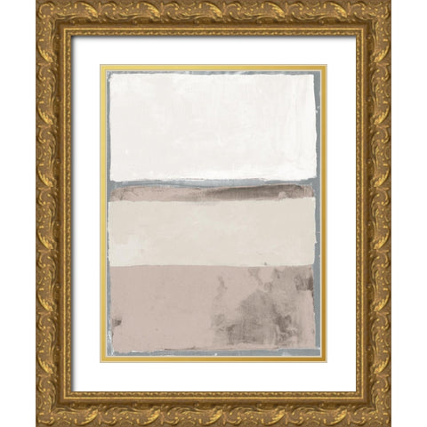Contemporary Earth Tones Gold Ornate Wood Framed Art Print with Double Matting by Haynes, Smith