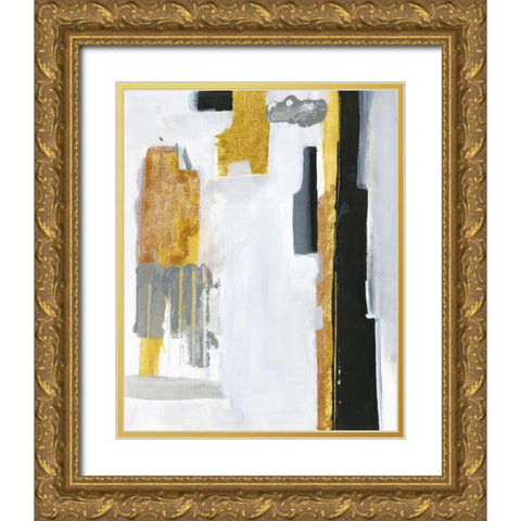 Misty City Gold Ornate Wood Framed Art Print with Double Matting by Haynes, Smith