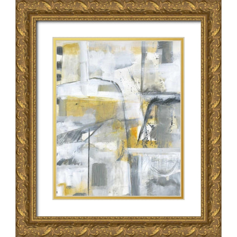 Golden Chaos Gold Ornate Wood Framed Art Print with Double Matting by Haynes, Smith