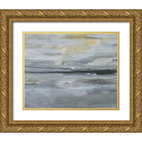Cloudy Evening Gold Ornate Wood Framed Art Print with Double Matting by Haynes, Smith