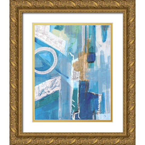 Blue Force Gold Ornate Wood Framed Art Print with Double Matting by Haynes, Smith