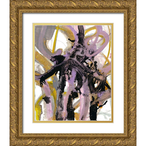 Chaotic Spring Gold Ornate Wood Framed Art Print with Double Matting by Haynes, Smith