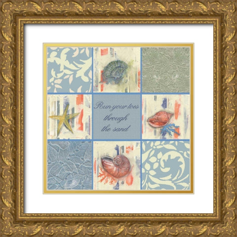 . Gold Ornate Wood Framed Art Print with Double Matting by Haynes, Smith