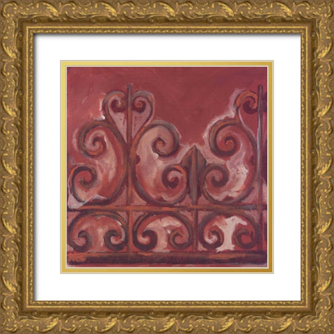 . Gold Ornate Wood Framed Art Print with Double Matting by Haynes, Smith
