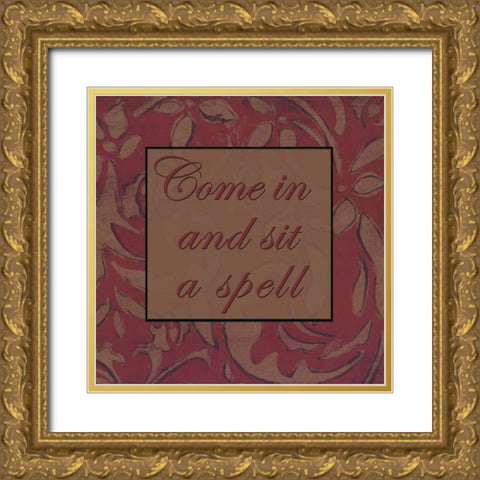 . Gold Ornate Wood Framed Art Print with Double Matting by Haynes, Smith