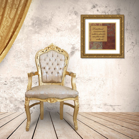 . Gold Ornate Wood Framed Art Print with Double Matting by Haynes, Smith