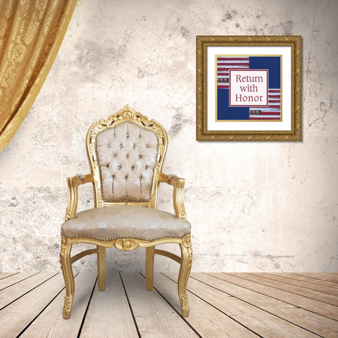 . Gold Ornate Wood Framed Art Print with Double Matting by Haynes, Smith