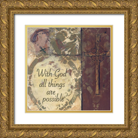 . Gold Ornate Wood Framed Art Print with Double Matting by Haynes, Smith