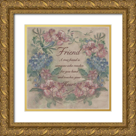 . Gold Ornate Wood Framed Art Print with Double Matting by Haynes, Smith