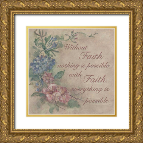 . Gold Ornate Wood Framed Art Print with Double Matting by Haynes, Smith