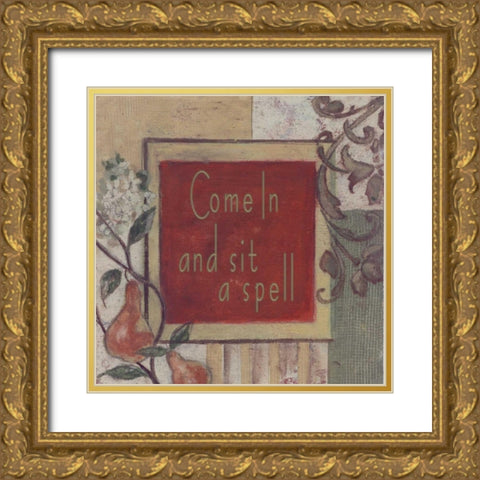 . Gold Ornate Wood Framed Art Print with Double Matting by Haynes, Smith