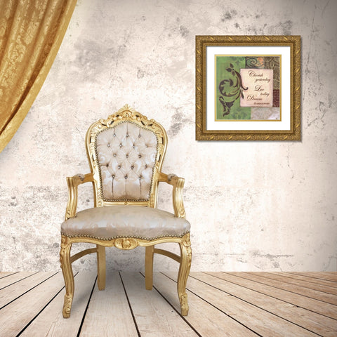 . Gold Ornate Wood Framed Art Print with Double Matting by Haynes, Smith