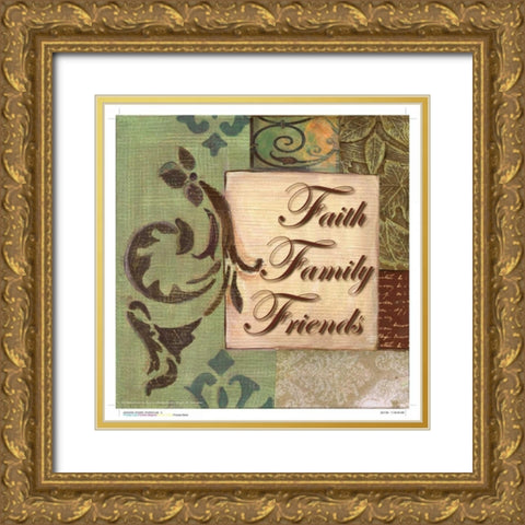 . Gold Ornate Wood Framed Art Print with Double Matting by Haynes, Smith