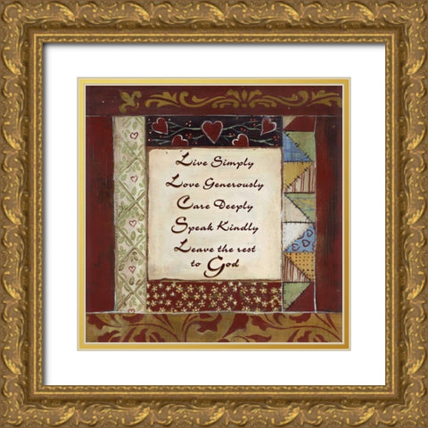 . Gold Ornate Wood Framed Art Print with Double Matting by Haynes, Smith