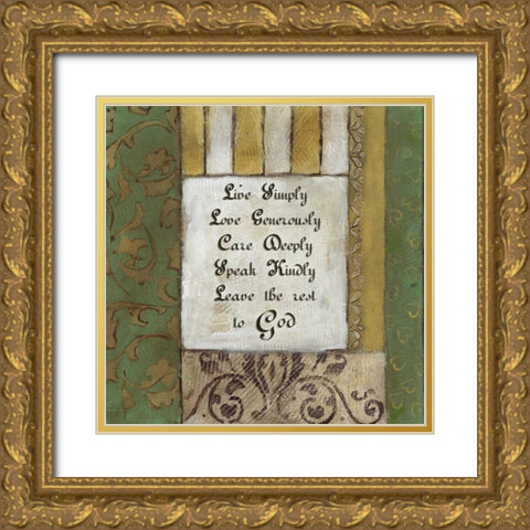 . Gold Ornate Wood Framed Art Print with Double Matting by Haynes, Smith