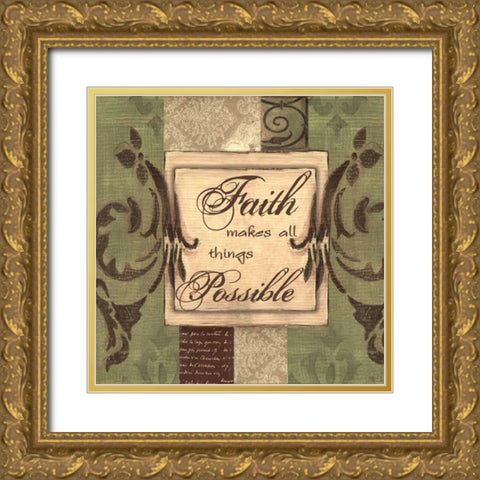 . Gold Ornate Wood Framed Art Print with Double Matting by Haynes, Smith