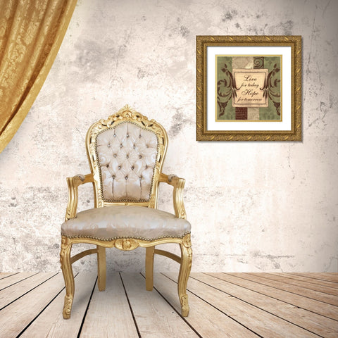 . Gold Ornate Wood Framed Art Print with Double Matting by Haynes, Smith