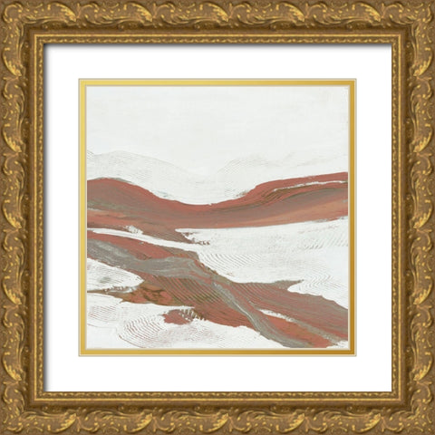 Soothing Abstract 3 Gold Ornate Wood Framed Art Print with Double Matting by Haynes, Smith