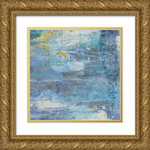 Sapphire Collision 2 Gold Ornate Wood Framed Art Print with Double Matting by Haynes, Smith