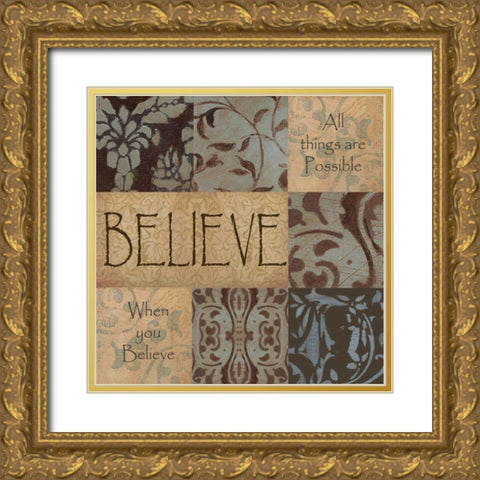 . Gold Ornate Wood Framed Art Print with Double Matting by Haynes, Smith