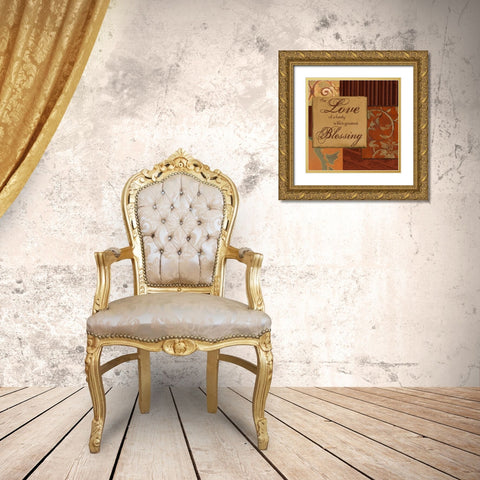 . Gold Ornate Wood Framed Art Print with Double Matting by Haynes, Smith