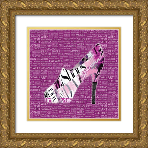 . Gold Ornate Wood Framed Art Print with Double Matting by Haynes, Smith