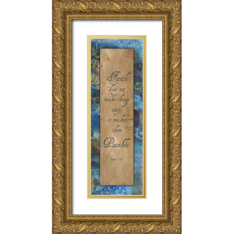 Make Possible Autumn Blooms Gold Ornate Wood Framed Art Print with Double Matting by Haynes, Smith