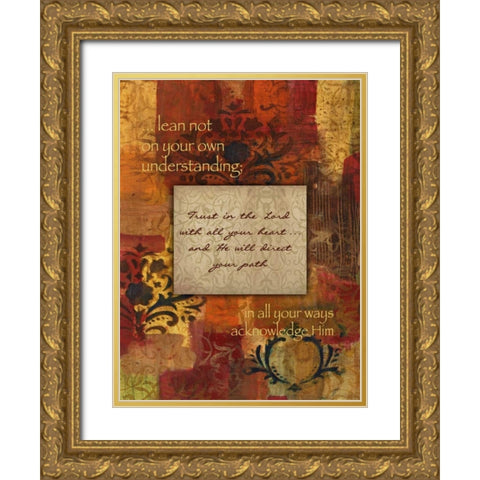Lean Not Autumn Blooms Gold Ornate Wood Framed Art Print with Double Matting by Haynes, Smith